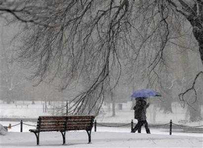 2月8日，波士頓降雪。